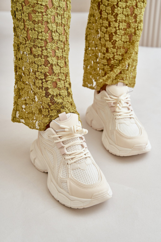 baskets Chaussures modèle baskets Féminin beige Timoci