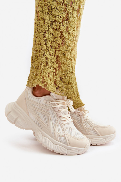 baskets Chaussures modèle baskets Féminin beige Timoci