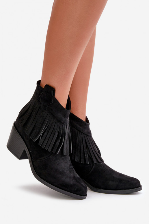 bottes style coÀboy Féminin Au Château en daim écologiqueoÀe couleur noire S.Barski HY42-127 bottes style coÀboy Féminin Au Château en daim écologiqueoÀe couleur noire S.Barski HY42-127