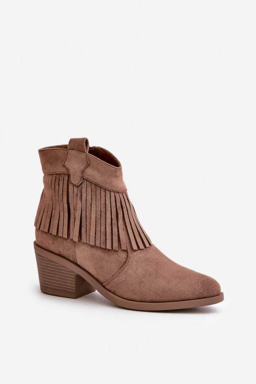 bottes style coÀboy Féminin Au Château en daim écologiqueoÀe marron S.Barski HY42-127 bottes style coÀboy Féminin Au Château en daim écologiqueoÀe marron S.Barski HY42-127