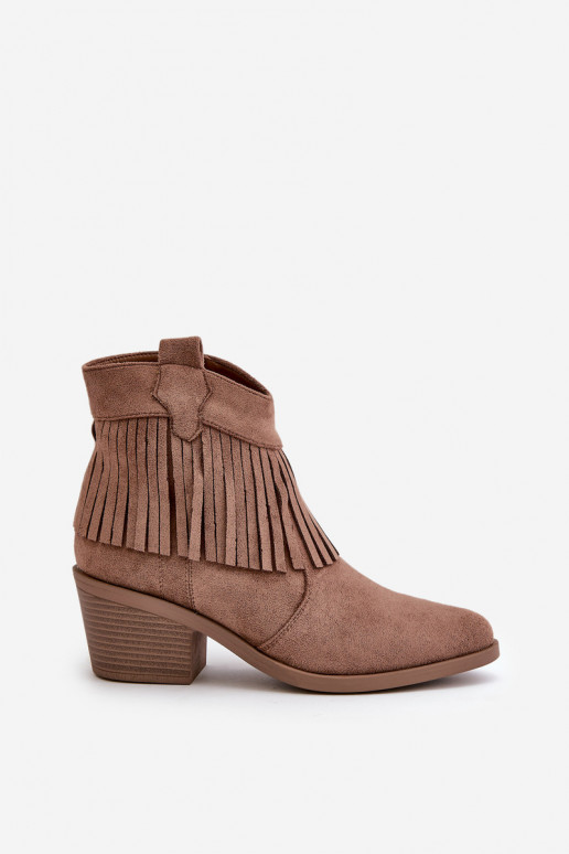 bottes style coÀboy Féminin Au Château en daim écologiqueoÀe marron S.Barski HY42-127 bottes style coÀboy Féminin Au Château en daim écologiqueoÀe marron S.Barski HY42-127