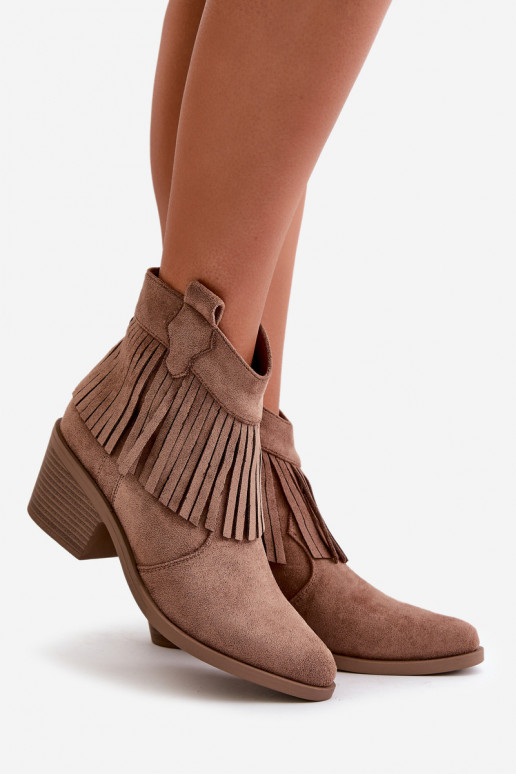 bottes style coÀboy Féminin Au Château en daim écologiqueoÀe marron S.Barski HY42-127 bottes style coÀboy Féminin Au Château en daim écologiqueoÀe marron S.Barski HY42-127