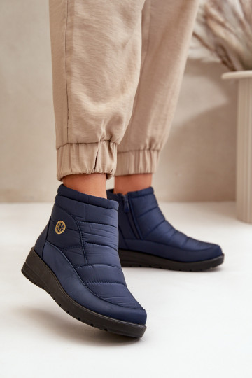 Bottes de neige Féminin réchauffer bleu foncé Helis