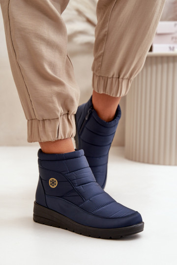 bottes de neige Femme réchauffées bleu foncé Helis 2