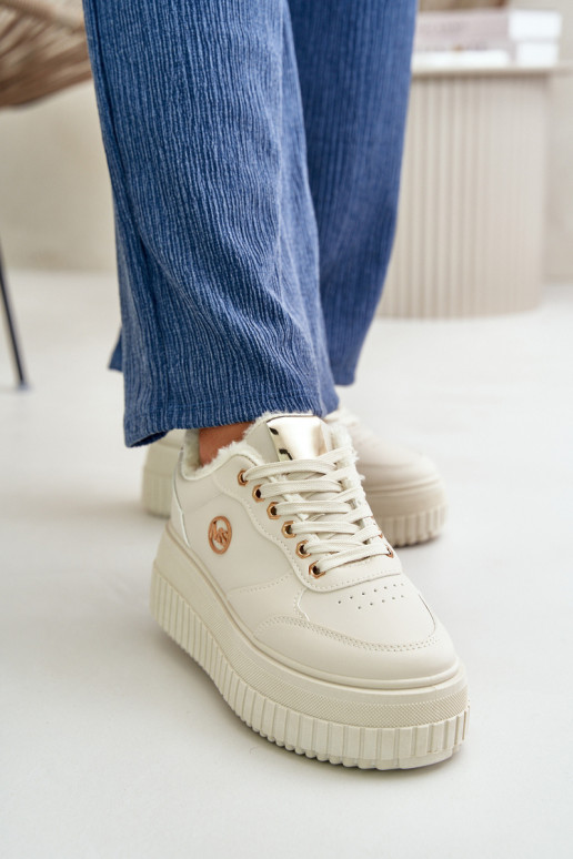 Chaussures modèle baskets baskets Féminin réchauffer avec des semelles massives à la mode beige Ardiela Chaussures modèle baskets baskets Féminin réchauffer avec des semelles massives à la mode beige Ardiela