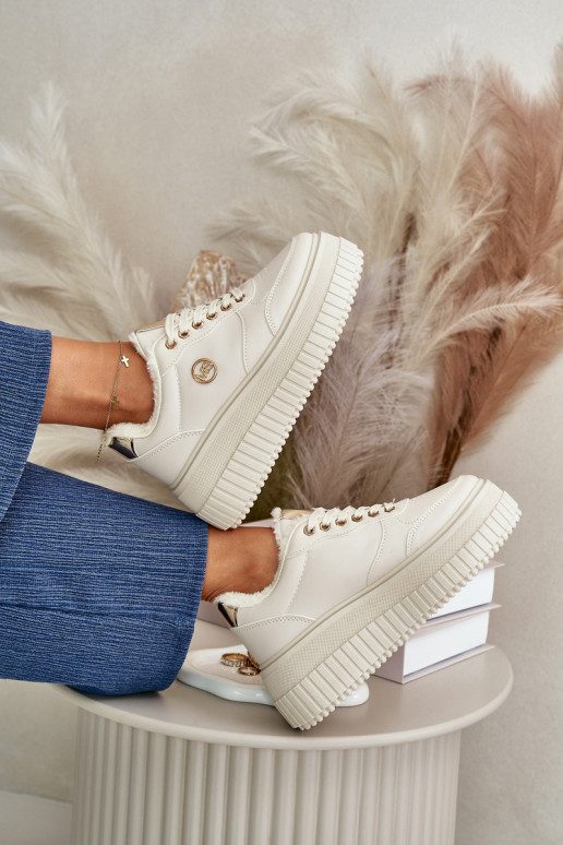 Chaussures modèle baskets baskets Féminin réchauffer avec des semelles massives à la mode beige Ardiela Chaussures modèle baskets baskets Féminin réchauffer avec des semelles massives à la mode beige Ardiela