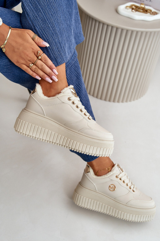 Chaussures modèle baskets baskets Féminin réchauffer avec des semelles massives à la mode beige Ardiela Chaussures modèle baskets baskets Féminin réchauffer avec des semelles massives à la mode beige Ardiela