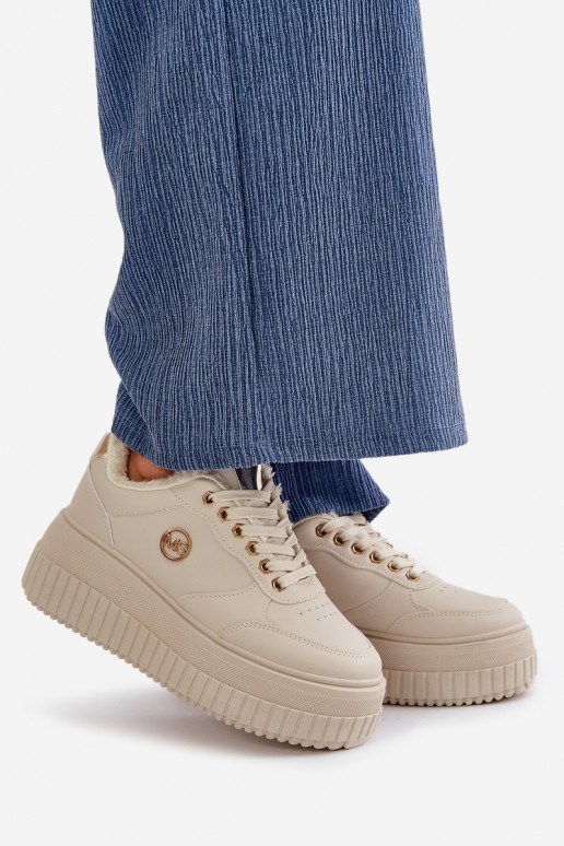 Chaussures modèle baskets baskets Féminin réchauffer avec des semelles massives à la mode beige Ardiela Chaussures modèle baskets baskets Féminin réchauffer avec des semelles massives à la mode beige Ardiela