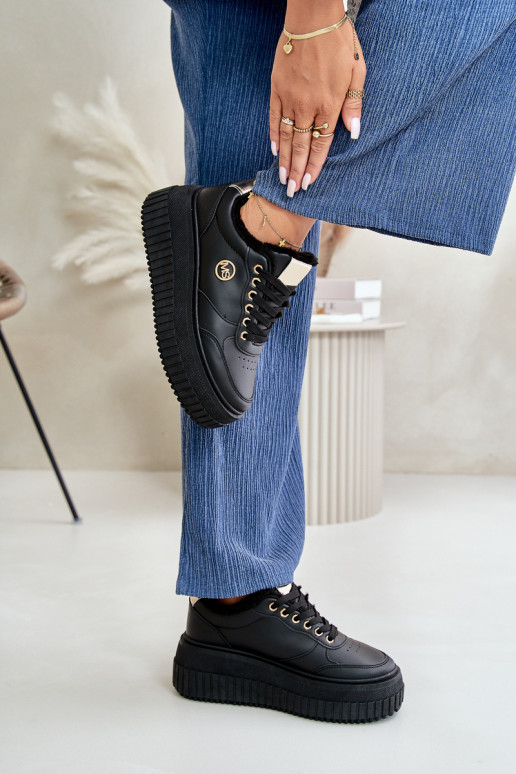 Chaussures modèle baskets baskets Féminin réchauffer avec des semelles massives à la mode couleur noire Ardiela Chaussures modèle baskets baskets Féminin réchauffer avec des semelles massives à la mode couleur noire Ardiela