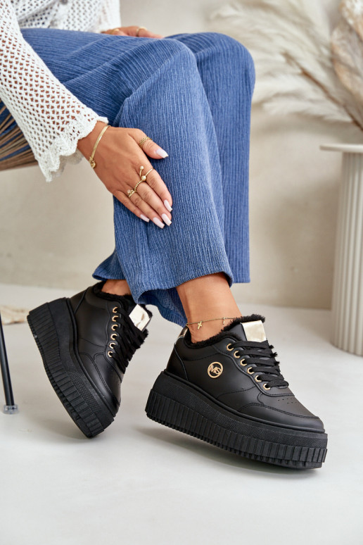 Chaussures modèle baskets baskets Féminin réchauffer avec des semelles massives à la mode couleur noire Ardiela Chaussures modèle baskets baskets Féminin réchauffer avec des semelles massives à la mode couleur noire Ardiela