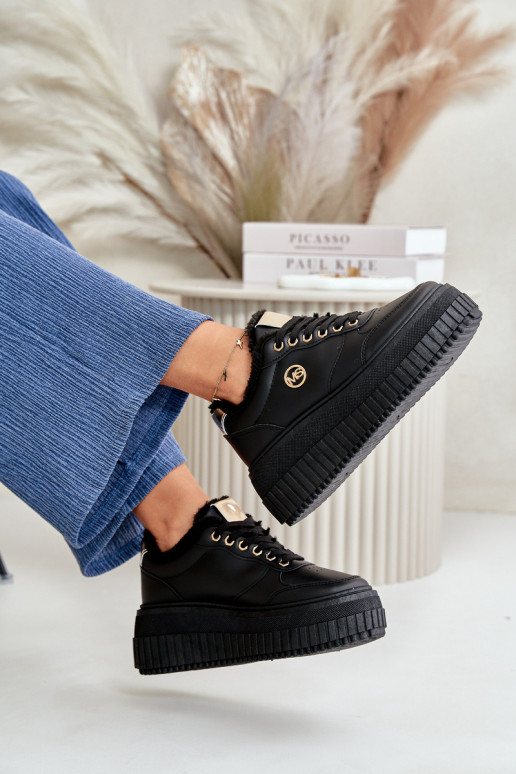 Chaussures modèle baskets baskets Féminin réchauffer avec des semelles massives à la mode couleur noire Ardiela Chaussures modèle baskets baskets Féminin réchauffer avec des semelles massives à la mode couleur noire Ardiela