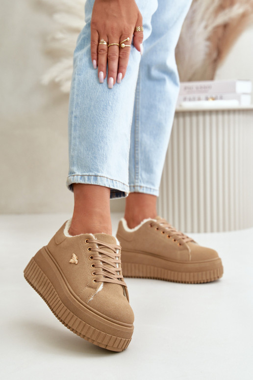 Chaussures modèle baskets Féminin réchauffer avec des semelles massives à la mode Ze couleur doréem Detalem marron Lotira Chaussures modèle baskets Féminin réchauffer avec des semelles massives à la mode Ze couleur doréem Detalem marron Lotira