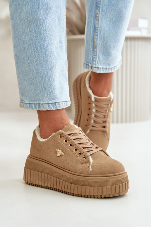 Chaussures modèle baskets Féminin réchauffer avec des semelles massives à la mode Ze couleur doréem Detalem marron Lotira Chaussures modèle baskets Féminin réchauffer avec des semelles massives à la mode Ze couleur doréem Detalem marron Lotira