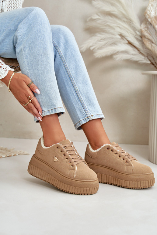 Chaussures modèle baskets Féminin réchauffer avec des semelles massives à la mode Ze couleur doréem Detalem marron Lotira Chaussures modèle baskets Féminin réchauffer avec des semelles massives à la mode Ze couleur doréem Detalem marron Lotira