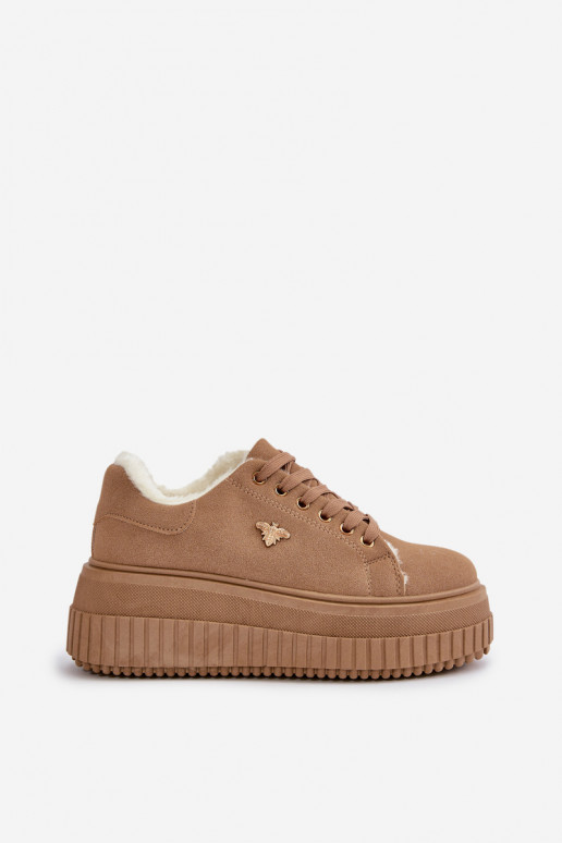 Chaussures modèle baskets Féminin réchauffer avec des semelles massives à la mode Ze couleur doréem Detalem marron Lotira Chaussures modèle baskets Féminin réchauffer avec des semelles massives à la mode Ze couleur doréem Detalem marron Lotira
