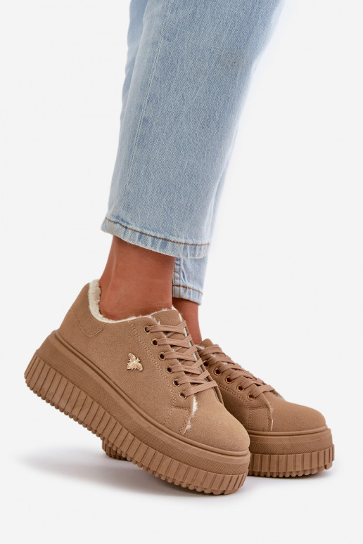 Chaussures modèle baskets Féminin réchauffer avec des semelles massives à la mode Ze couleur doréem Detalem marron Lotira Chaussures modèle baskets Féminin réchauffer avec des semelles massives à la mode Ze couleur doréem Detalem marron Lotira