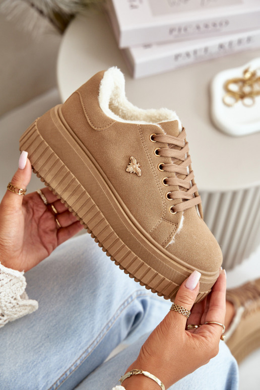 Chaussures modèle baskets Féminin réchauffer avec des semelles massives à la mode Ze couleur doréem Detalem marron Lotira Chaussures modèle baskets Féminin réchauffer avec des semelles massives à la mode Ze couleur doréem Detalem marron Lotira