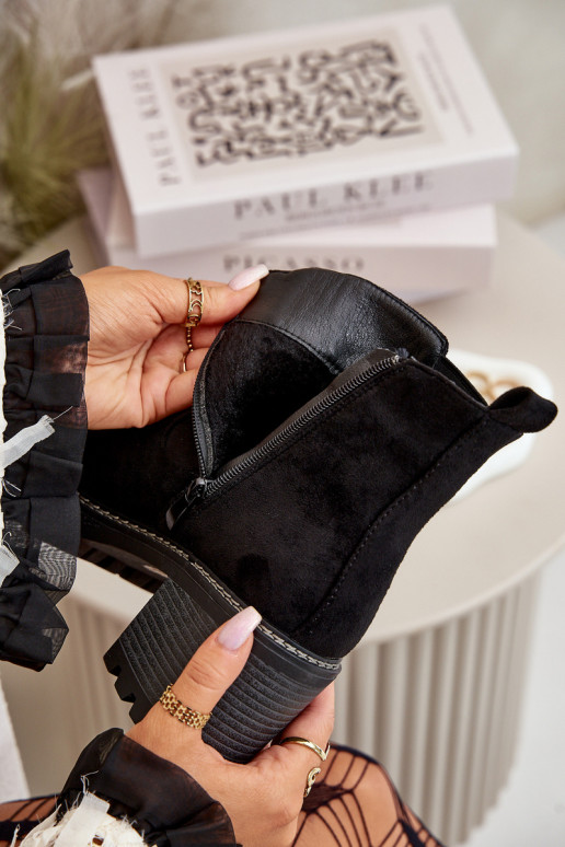 Bottes pour femmes réchauffer avec des talons en daim écologiqueoÀe couleur noire Irissinae Bottes pour femmes réchauffer avec des talons en daim écologiqueoÀe couleur noire Irissinae