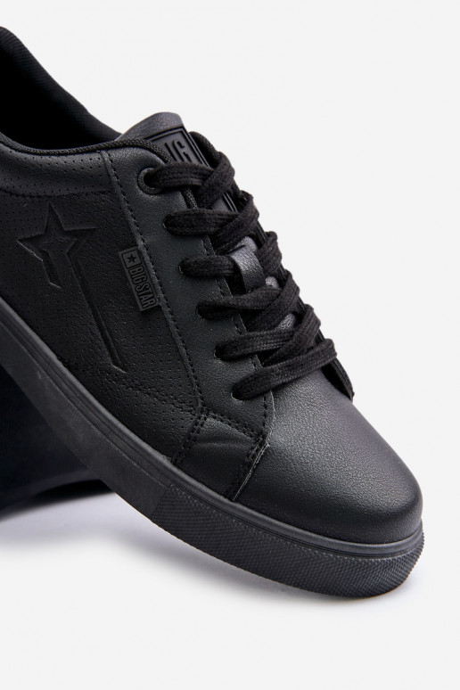 Chaussures décontractées pour hommes en cuir écologique Big Star OO174021 Hi-Poly System couleur noire Chaussures décontractées pour hommes en cuir écologique Big Star OO174021 Hi-Poly System couleur noire