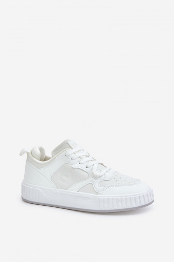 Chaussures modèle baskets pour hommes en cuir écologique Big Star OO174003 couleur blanche