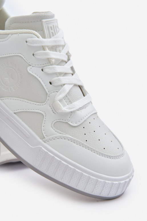 Chaussures modèle baskets pour hommes en cuir écologique Big Star OO174003 couleur blanche Chaussures modèle baskets pour hommes en cuir écologique Big Star OO174003 couleur blanche