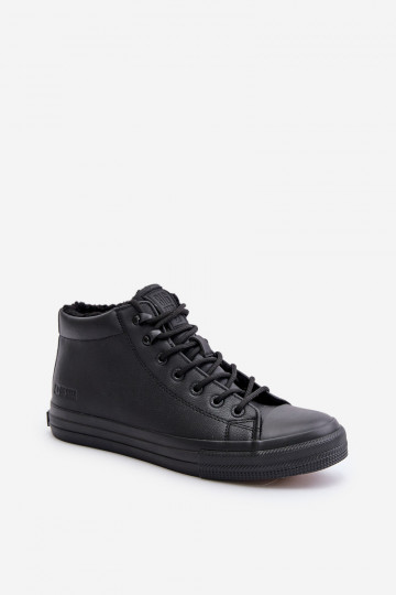réchauffer Chaussures décontractées pour hommes en cuir écologique Big Star OO174607 couleur noire