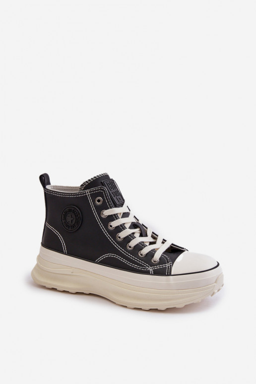 Chaussures de loisirs avec une plateforme Eko Peau Big Star OO274063 couleur noire