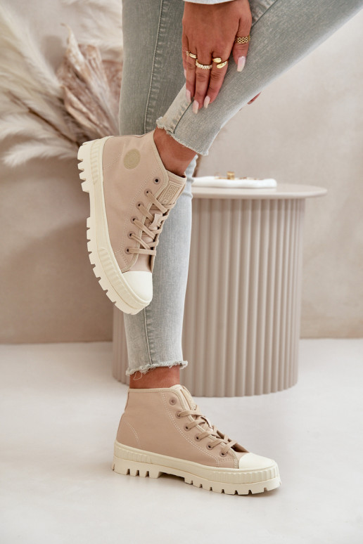 Chaussures de loisirs avec une botte À cause de Kubo Big Star OO274006 beige Chaussures de loisirs avec une botte À cause de Kubo Big Star OO274006 beige
