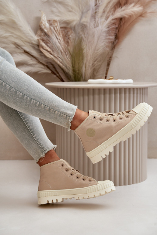 Chaussures de loisirs avec une botte À cause de Kubo Big Star OO274006 beige Chaussures de loisirs avec une botte À cause de Kubo Big Star OO274006 beige