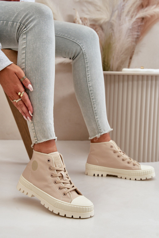 Chaussures de loisirs avec une botte À cause de Kubo Big Star OO274006 beige Chaussures de loisirs avec une botte À cause de Kubo Big Star OO274006 beige