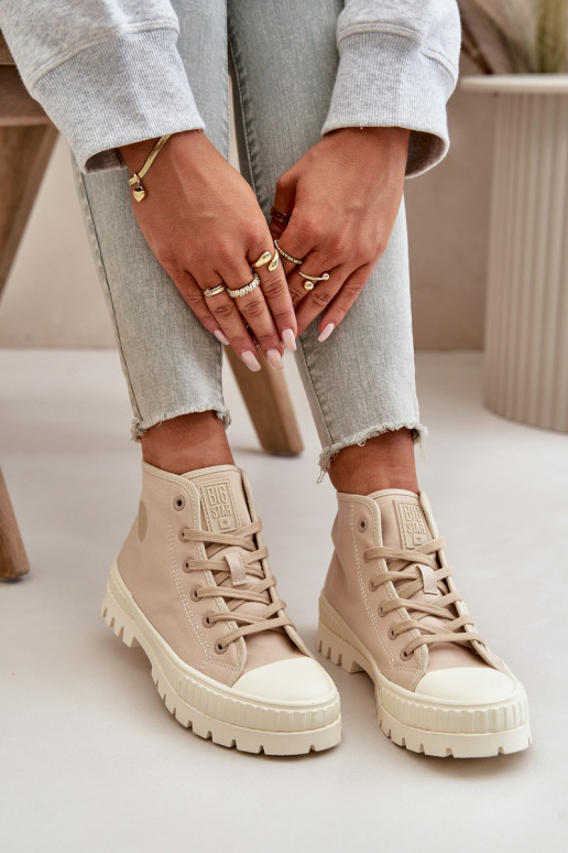 Chaussures de loisirs avec une botte À cause de Kubo Big Star OO274006 beige Chaussures de loisirs avec une botte À cause de Kubo Big Star OO274006 beige