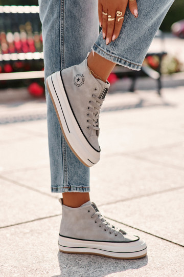 réchauffer Chaussures de loisirs avec une plateforme Eko Peau Big Star OO274069 couleur bleue