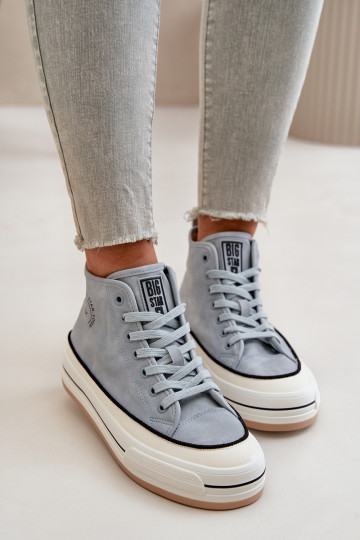 Chaussures de loisirs isolées avec plateforme en simili cuir Big Star OO274069 bleu 2