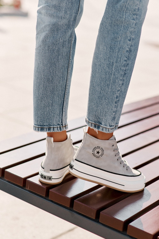 réchauffer Chaussures de loisirs avec une plateforme Eko Peau Big Star OO274069 couleur bleue