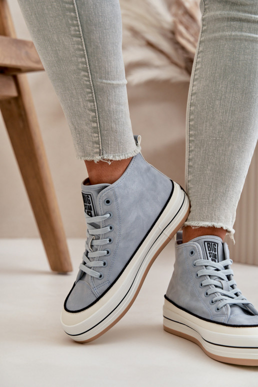 réchauffer Chaussures de loisirs avec une plateforme Eko Peau Big Star OO274069 couleur bleue