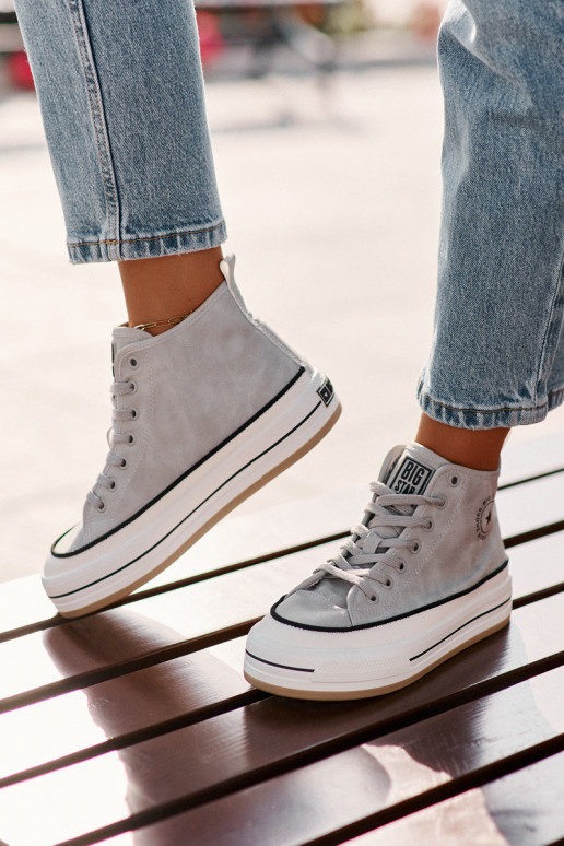 réchauffer Chaussures de loisirs avec une plateforme Eko Peau Big Star OO274069 couleur bleue