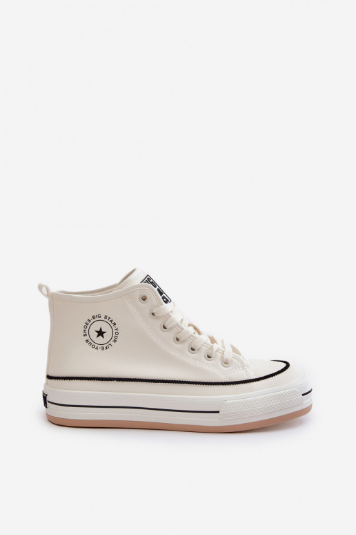 réchauffer Chaussures de loisirs avec une plateforme Eko Peau Big Star OO274061 couleur blanche