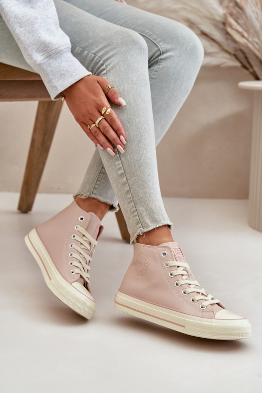 Chaussures de loisirs réchauffer en cuir écologique couleur rose Big Star OO274933 Chaussures de loisirs réchauffer en cuir écologique couleur rose Big Star OO274933