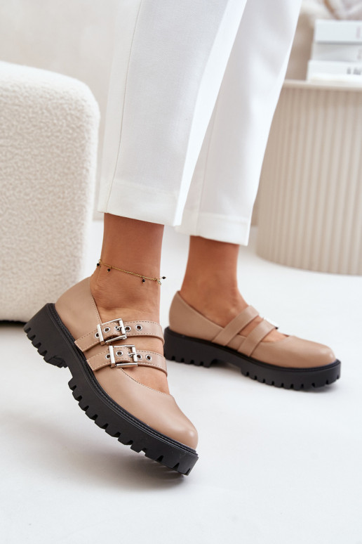 chaussures Féminin avec des bandes Eko Peau beige Terione