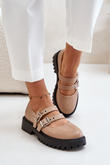 chaussures Féminin avec des bandes Eko Peau beige Terione 2