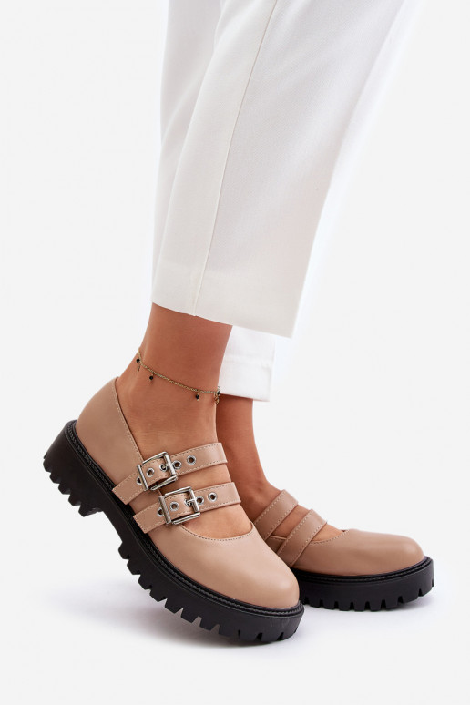 chaussures Féminin avec des bandes Eko Peau beige Terione