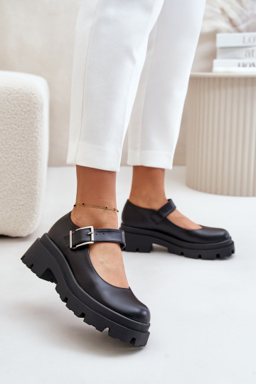 chaussures Féminin avec boucles couleur noire Plikuria 2