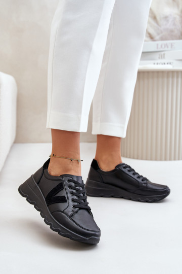 Peau baskets Féminin Vinceza 7918 couleur noire 2