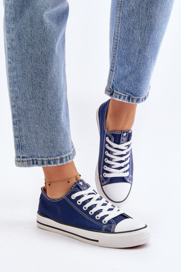 Chaussures de loisirs modèle classique pour femmes de couleur bleu foncé Ecoma