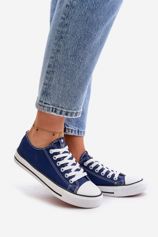 Chaussures de loisirs modèle classique pour femmes de couleur bleu foncé Ecoma