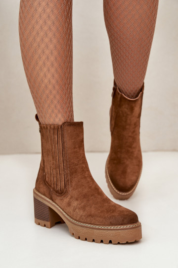 Bottes pour femmes Z en daim écologiqueu réchauffer marron Nevitas 2