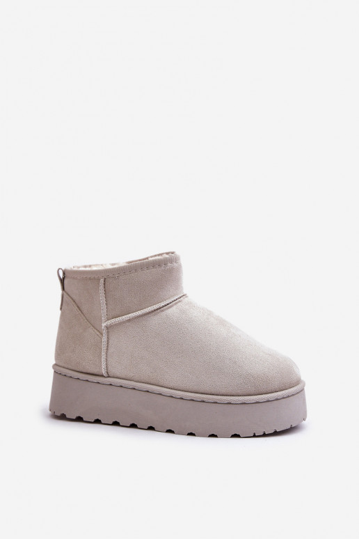 Bottes de neige Féminin avec une plateforme réchauffer avec de la fourrure à l intérieur couleur grise Xamella Bottes de neige Féminin avec une plateforme réchauffer avec de la fourrure à l intérieur couleur grise Xamella