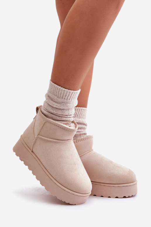 Bottes de neige Féminin avec une plateforme réchauffer avec de la fourrure à l intérieur couleur ivoire Xamella Bottes de neige Féminin avec une plateforme réchauffer avec de la fourrure à l intérieur couleur ivoire Xamella
