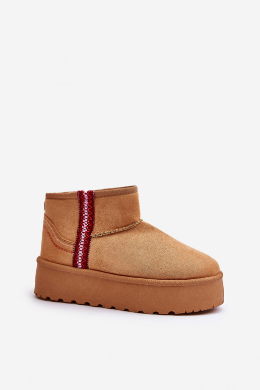 Bottes de neige Féminin avec une plateforme réchauffer marron Lomessa Bottes de neige Féminin avec une plateforme réchauffer marron Lomessa