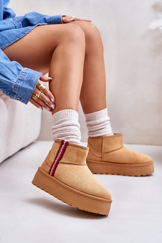 Bottes de neige Féminin avec une plateforme réchauffer marron Lomessa Bottes de neige Féminin avec une plateforme réchauffer marron Lomessa